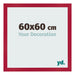 Cadre Photo 60x60cm Rouge MDF Bologna De Face Mesure | Yourdecoration.fr