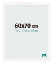 Cadre Photo 60x70 cm Blanc Mat MDF Bologna De Face Mesure | Yourdecoration.fr