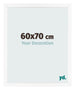 Cadre Photo 60x70 cm Blanc Mat MDF Bologna De Face Mesure | Yourdecoration.fr