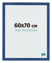Cadre Photo 60x70 cm Bleu Fonce MDF Bologna De Face Mesure | Yourdecoration.fr