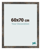 Cadre Photo 60x70 cm Metal Oxyde MDF Bologna De Face Mesure | Yourdecoration.fr