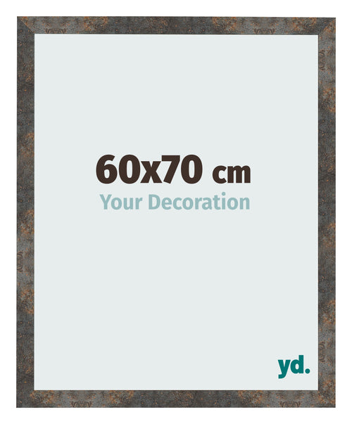 Cadre Photo 60x70 cm Metal Oxyde MDF Bologna De Face Mesure | Yourdecoration.fr