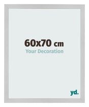 Cadre Photo 60x70cm Acier Inoxydable MDF Bologna De Face Mesure | Yourdecoration.fr