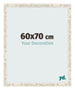Cadre Photo 60x70cm Blanc Vintage MDF Bologna De Face Mesure | Yourdecoration.fr