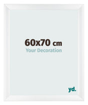 Cadre Photo 60x70cm Blanc Vintage MDF Pisa De Face Mesure | Yourdecoration.fr