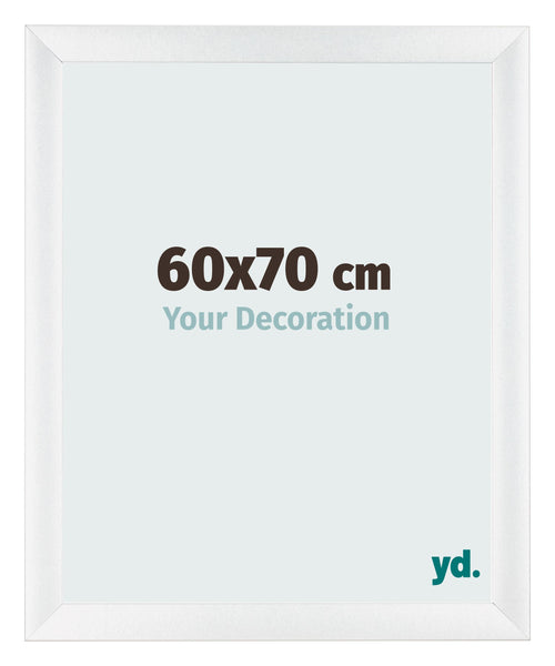 Cadre Photo 60x70cm Blanc Vintage MDF Pisa De Face Mesure | Yourdecoration.fr