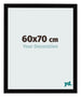 Cadre Photo 60x70cm Noir Brillant MDF Bologna De Face Mesure | Yourdecoration.fr