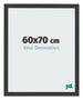 Cadre Photo 60x70cm Noir Grain de Bois MDF Bologna De Face Mesure | Yourdecoration.fr