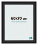 Cadre Photo 60x70cm Noir Grain de Bois MDF Lazio De Face Mesure | Yourdecoration.fr