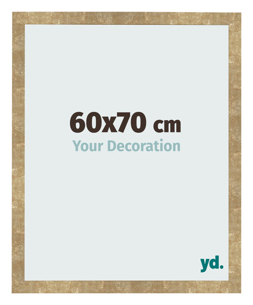 Cadre Photo 60x70cm Or Antique MDF Bologna De Face Mesure | Yourdecoration.fr