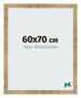 Cadre Photo 60x70cm Or Antique MDF Bologna De Face Mesure | Yourdecoration.fr