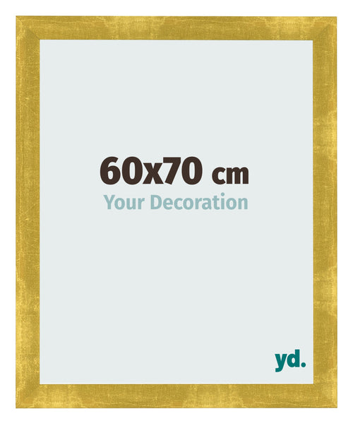 Cadre Photo 60x70cm Or Vintage MDF Pisa De Face Mesure | Yourdecoration.fr