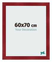 Cadre Photo 60x70cm Vin Rouge Patine MDF Pisa De Face Mesure | Yourdecoration.fr