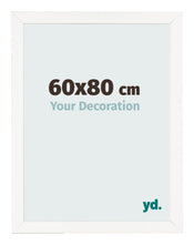 Cadre Photo 60x80 cm Blanc Brillant MDF Bologna De Face Mesure | Yourdecoration.fr