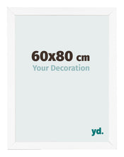 Cadre Photo 60x80 cm Blanc Mat MDF Bologna De Face Mesure | Yourdecoration.fr