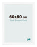 Cadre Photo 60x80 cm Blanc Mat MDF Bologna De Face Mesure | Yourdecoration.fr