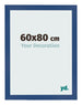 Cadre Photo 60x80 cm Bleu Fonce MDF Bologna De Face Mesure | Yourdecoration.fr