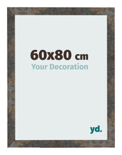Cadre Photo 60x80 cm Metal Oxyde MDF Bologna De Face Mesure | Yourdecoration.fr