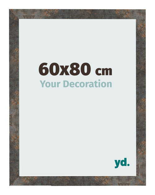 Cadre Photo 60x80 cm Metal Oxyde MDF Bologna De Face Mesure | Yourdecoration.fr
