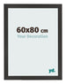 Cadre Photo 60x80 cm Noir Mat MDF Bologna De Face Mesure | Yourdecoration.fr