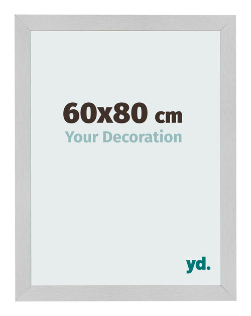 Cadre Photo 60x80cm Acier Inoxydable MDF Bologna De Face Mesure | Yourdecoration.fr