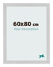 Cadre Photo 60x80cm Acier Inoxydable MDF Bologna De Face Mesure | Yourdecoration.fr