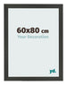 Cadre Photo 60x80cm Anthracite MDF Bologna De Face Mesure | Yourdecoration.fr