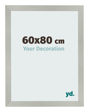Cadre Photo 60x80cm Argent Mat MDF Bologna De Face Mesure | Yourdecoration.fr