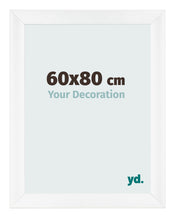 Cadre Photo 60x80cm Blanc Vintage MDF Pisa De Face Mesure | Yourdecoration.fr