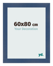 Cadre Photo 60x80cm Bleu Fonce Patine MDF Pisa De Face Mesure | Yourdecoration.fr