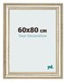 Cadre Photo 60x80cm Brillance Metallique MDF Lazio De Face Mesure | Yourdecoration.fr