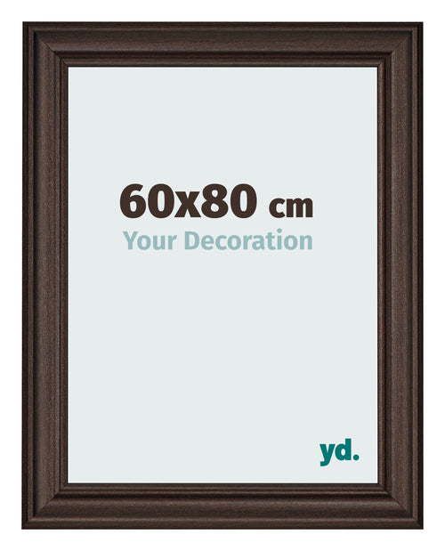 Cadre Photo 60x80cm Chene Fonce MDF Lazio De Face Mesure | Yourdecoration.fr