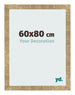 Cadre Photo 60x80cm Or Antique MDF Bologna De Face Mesure | Yourdecoration.fr