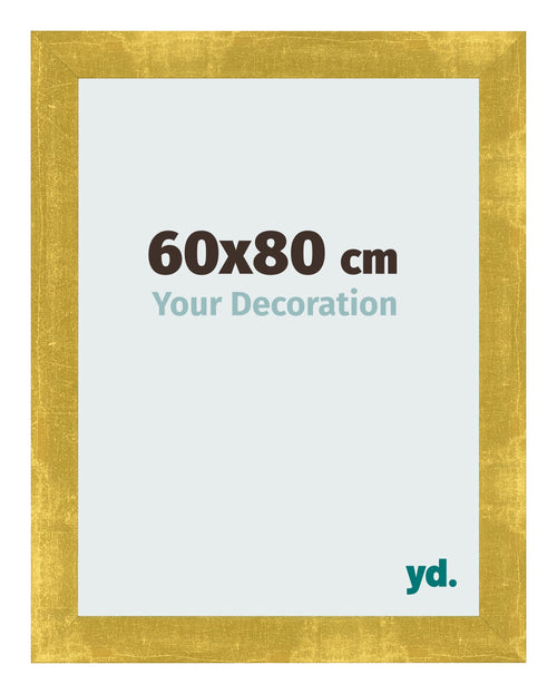 Cadre Photo 60x80cm Or Vintage MDF Pisa De Face Mesure | Yourdecoration.fr