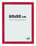Cadre Photo 60x80cm Rouge MDF Bologna De Face Mesure | Yourdecoration.fr