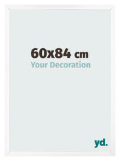 Cadre Photo 60x84 cm Blanc Mat MDF Bologna De Face Mesure | Yourdecoration.fr
