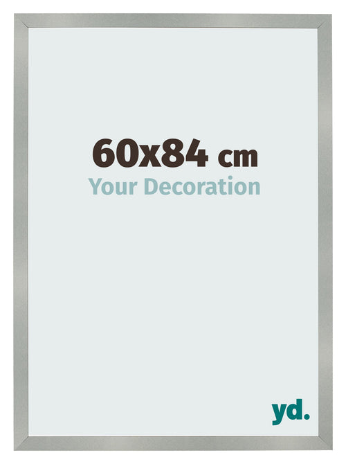 Cadre Photo 60x84cm Aluminium Brossé MDF Bologna De Face Mesure | Yourdecoration.fr
