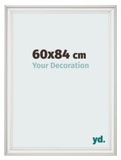 Cadre Photo 60x84cm Blanc Patine MDF Lazio De Face Mesure | Yourdecoration.fr