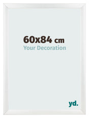 Cadre Photo 60x84cm Blanc Vintage MDF Pisa De Face Mesure | Yourdecoration.fr
