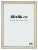 Cadre Photo 60x84cm Brillance Metallique MDF Lazio De Face Mesure | Yourdecoration.fr