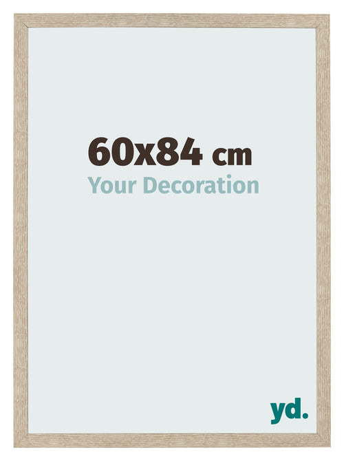 Cadre Photo 60x84cm Chêne Sonoma MDF Bologna De Face Mesure | Yourdecoration.fr