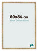 Cadre Photo 60x84cm Or Antique MDF Bologna De Face Mesure | Yourdecoration.fr