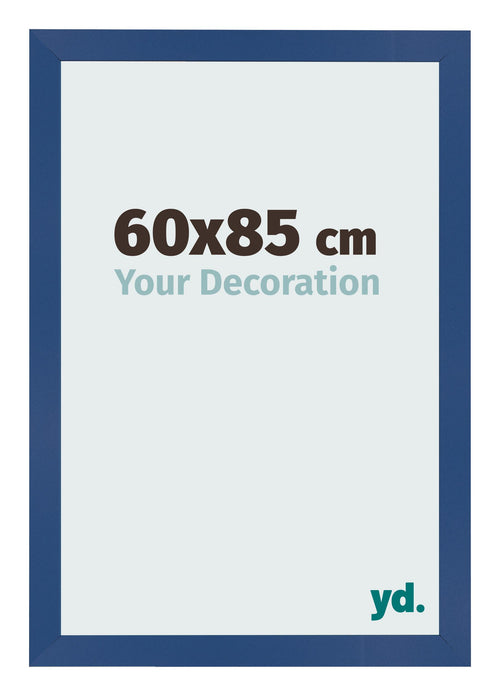 Cadre Photo 60x85 cm Bleu Fonce MDF Bologna De Face Mesure | Yourdecoration.fr