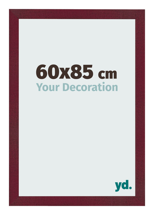 Cadre Photo 60x85 cm Vin Rouge Patine MDF Bologna De Face Mesure | Yourdecoration.fr