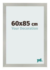 Cadre Photo 60x85cm Argent Mat MDF Bologna De Face Mesure | Yourdecoration.fr