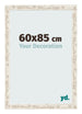 Cadre Photo 60x85cm Blanc Vintage MDF Bologna De Face Mesure | Yourdecoration.fr