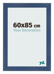 Cadre Photo 60x85cm Bleu Fonce Patine MDF Pisa De Face Mesure | Yourdecoration.fr