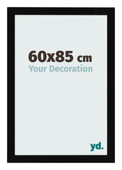 Cadre Photo 60x85cm Noir Brillant MDF Bologna De Face Mesure | Yourdecoration.fr