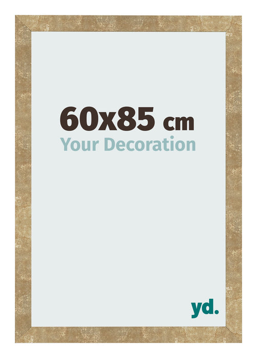 Cadre Photo 60x85cm Or Antique MDF Bologna De Face Mesure | Yourdecoration.fr