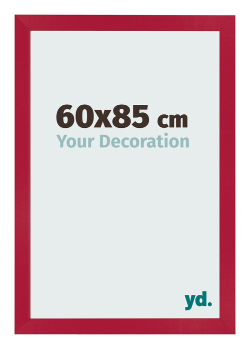 Cadre Photo 60x85cm Rouge MDF Bologna De Face Mesure | Yourdecoration.fr
